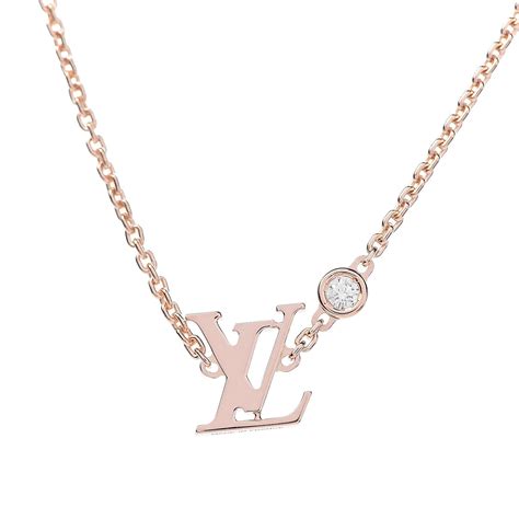 louis vuitton pink necklace